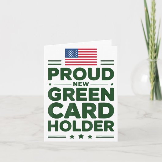 Green Card Recient American Pride Patriotic  Kaart (Voorkant)