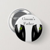 Green Carnance Gay Wedding Groom's vaders badge Ronde Button 5,7 Cm (Voorkant /achterkant)