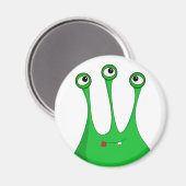 Green cartoon alien magneet (Voorkant / Achterkant)