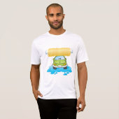 Green Cartoon Car Wash Happy Little Car T-shirt (Voorkant volledig)