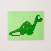 Green Cartoon Dinosaur Legpuzzel (Horizontaal)