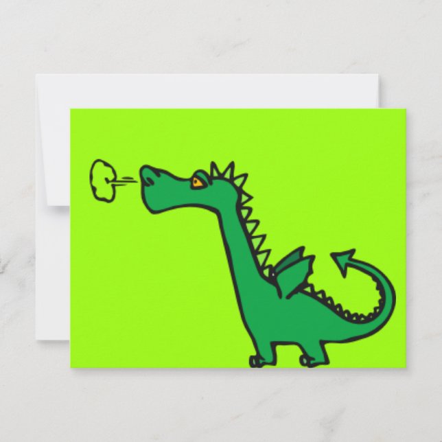 Green Cartoon Dragon (Voorkant)