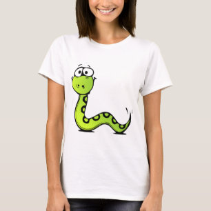 Green Cartoon Snake T-shirt