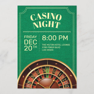 Green Casino Night Party nodigt uit Kaart