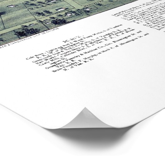 Green Castle, IN Panorama Map - 1886 Poster (Hoek)