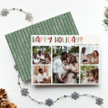 Green Casual kleurful Prettige feestdagen Drie fot Feestdagenkaart<br><div class="desc">Deze groene casual, kleurrijke prettige feestdagen drie-foto-feestkaart is ideaal voor uw leuke, creatieve, heldere feestelijke groet. Het is een uniek, speels modern lettertype in rood, boho tan, en licht en donkergroen, maken een gelukkig seizoensgebonden gevoel mogelijk. Als je de donkere winter van je geliefden wilt ophelderen met een schattige feestvreugde,...</div>