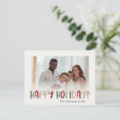 Green Casual kleurful Prettige feestdagen Faded fo Feestdagenkaart (Staand voorkant)