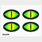 Green Cat Eye Ovale Sticker (Vel)