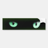 Green Cat Eyes Bumpersticker (Voorkant)