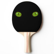 Green Cat Eyes - Ping Pong Paddle
