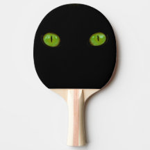 Green Cat Eyes - Ping Pong Paddle
