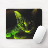 Green Cat Mousepad Muismat (Met muis)