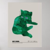 Green Cat Poster (Voorkant)