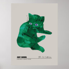 Green Cat Poster