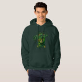 Green cat saint patrick's day hoodie (Voorkant volledig)
