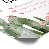 Green Catcus Waterverf Mimosa Bar Sign. Poster (Hoek)