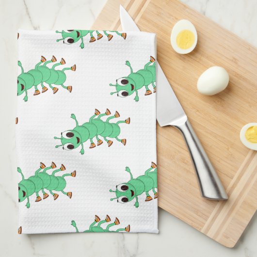 Green Caterstone Theedoek (Quarter Fold)