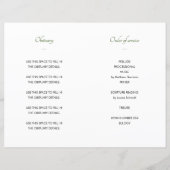 Green Celebration of Life Funeral Programme Foto (Achterkant)