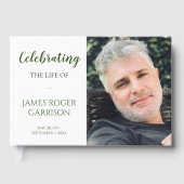 Green Celebration of Life Memorial Foto Gastenboek (Voorkant)