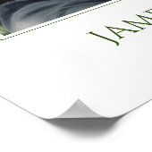 Green Celebration of Life with Photo Funeral Poster (Hoek)