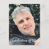 Green Celebration of Life with Photo Memorial Briefkaart (Voorkant)