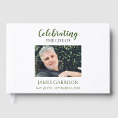 Green Celebration of Life with Photo Memorial Gastenboek (Voorkant)