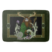 Green Celtic Antlers Man  Badmat (Voorkant)