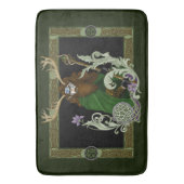 Green Celtic Antlers Man  Badmat (Voorkant Verticaal)