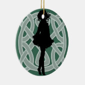 Green Celtic Dancer Ornament (Rechts)