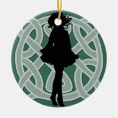 Green Celtic Dancer Ornament (Voorkant)