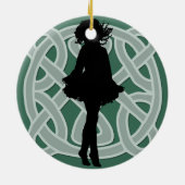 Green Celtic Dancer Ornament (Achterkant)