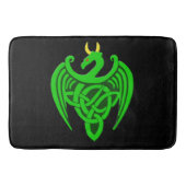 Green Celtic Dragon Bath Mat (Voorkant)