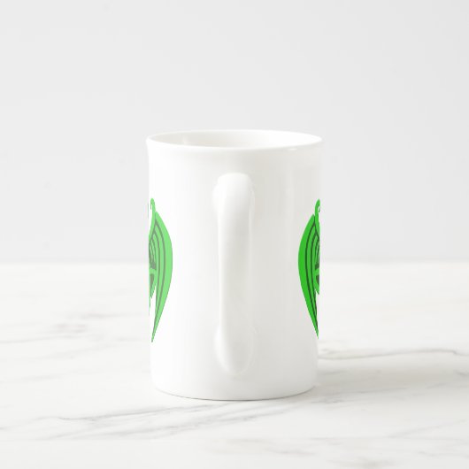 Green Celtic Dragon Bone China Mok (Achterkant)