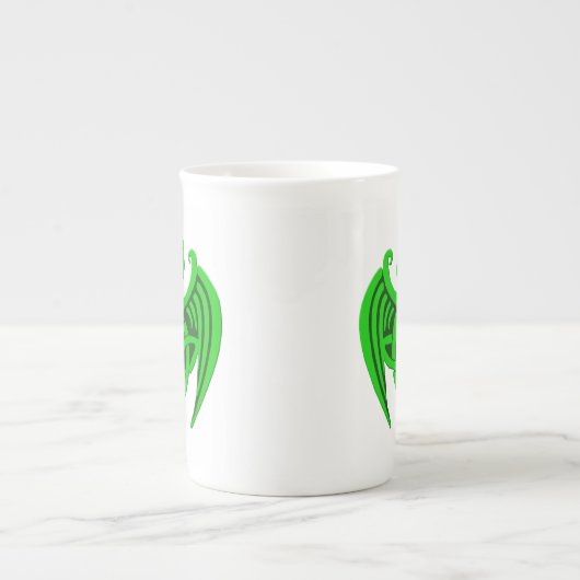 Green Celtic Dragon Bone China Mok (Voorkant)