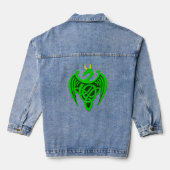 Green Celtic Dragon Denim Jacket (Achterkant)
