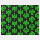 Green Celtic Dragon Fleece Blanket (Voorkant (Horizontaal))