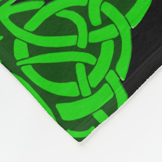 Green Celtic Dragon Fleece Blanket (Hoek)