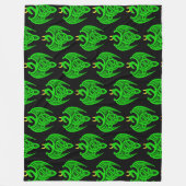 Green Celtic Dragon Fleece Blanket Deken (Voorkant)