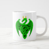 Green Celtic Dragon Jumbo Mok (Rechts)
