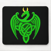 Green Celtic Dragon Mousepad Muismat (Voorkant)