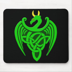 Green Celtic Dragon Mousepad Muismat