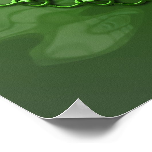 Green Celtic Dragon Poster (Hoek)