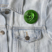 Green Celtic Dragon Ronde Button 5,7 Cm (In situ)