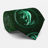 Green Celtic Dragon Stropdas (Opgerold)
