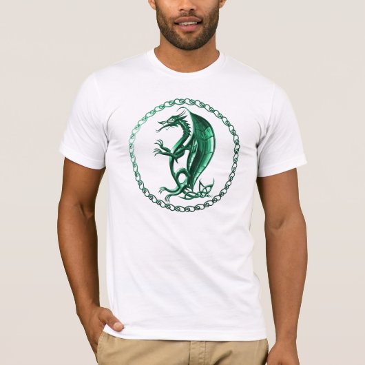Green Celtic Dragon T-shirt (Voorkant)