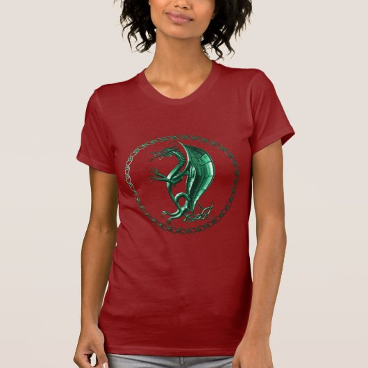 Green Celtic Dragon T-shirt (Voorkant)