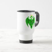 Green Celtic Dragon Travel Mug Reisbeker (Voorkant rechts)