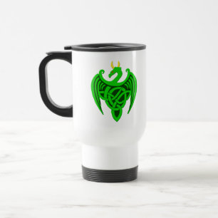 Green Celtic Dragon Travel Mug Reisbeker