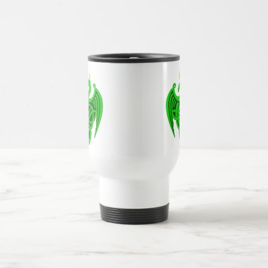 Green Celtic Dragon Travel Mug Reisbeker (Center)