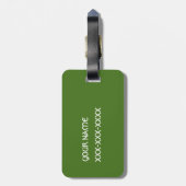 Green Celtic Irish Four Leafed Clovers St. Patrick Bagagelabel (Achterkant verticaal)